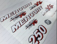 Mercury 250HP Pro XS 2006-2012 Outboard Decal Kit